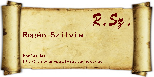 Rogán Szilvia névjegykártya